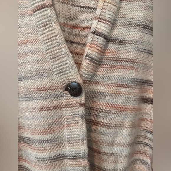 Pure Jill Cotton Space Dyed OverSized Cardigan 3/4 Sleeve Womens Size Large - Picture 3 of 8